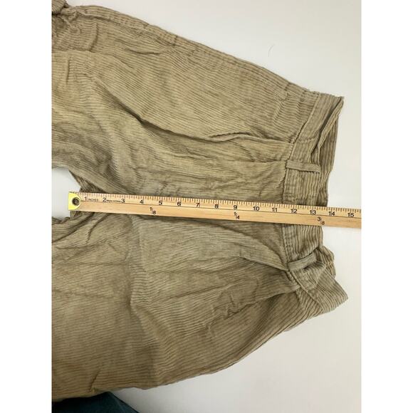 Kyoto Kasuals Womens Shorts Size 7 Brown Corduroy High Waisted Pleated Vintage - Picture 9 of 11